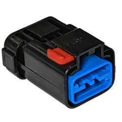 APEX 2.8 Black 6 cavity Female Sealed Connector 424100